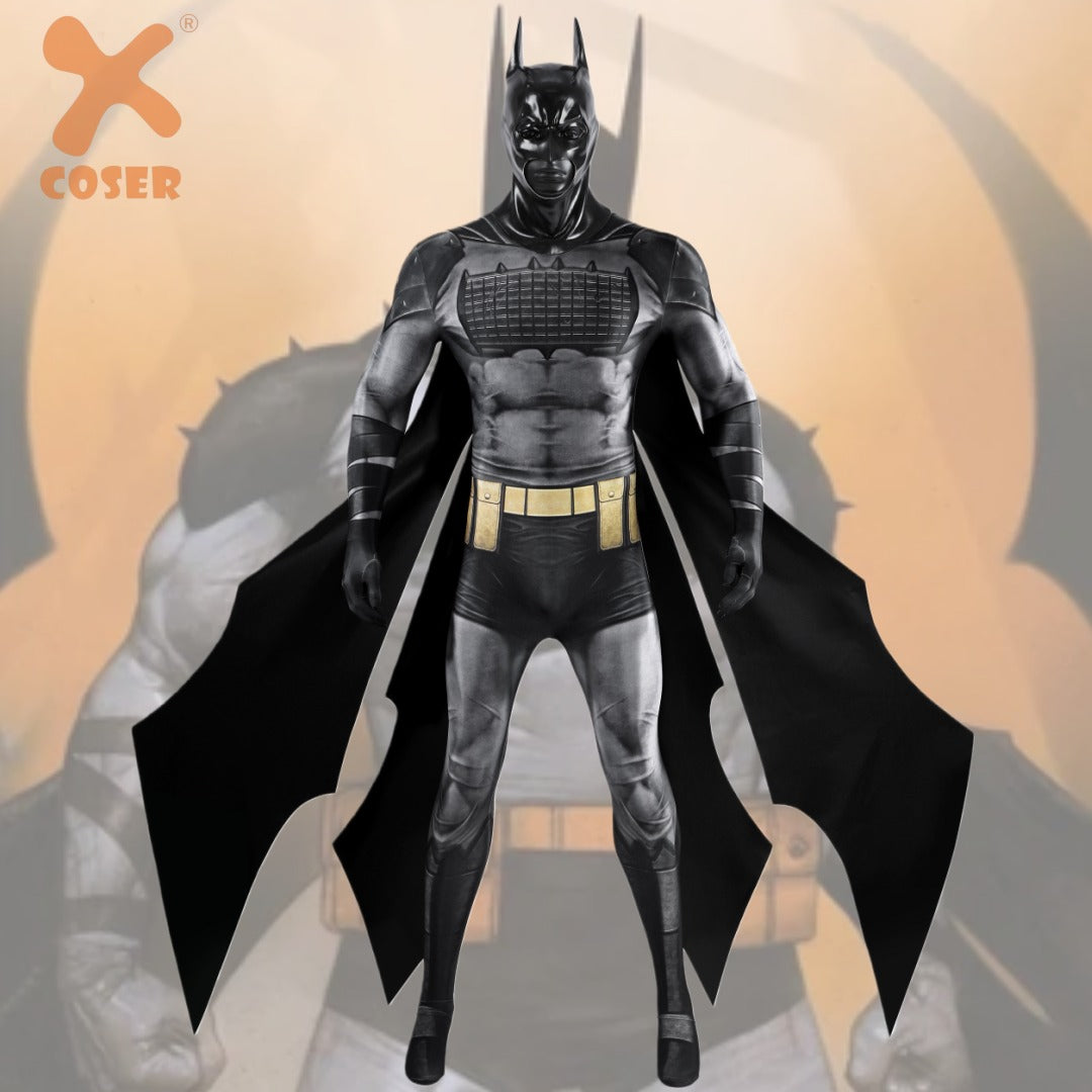 Batman Bodysuit - DC Absolute Universe Replica - Men Cosplay Full Set Cloak ONLY / One Size