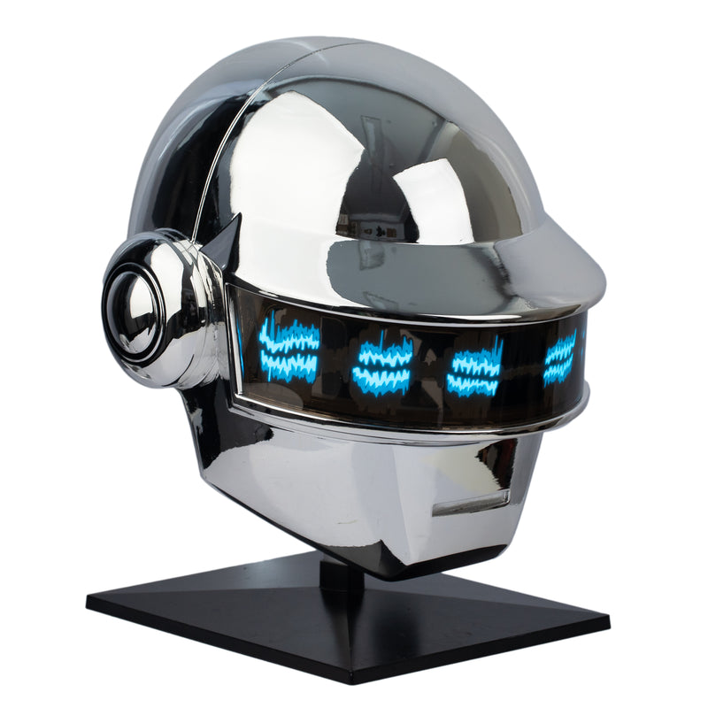 【New Arrival】Xcoser Daft Punk Helmet DJ Thomas Cosplay Prop Electroplated Resin Version Silver Plated with EL Light