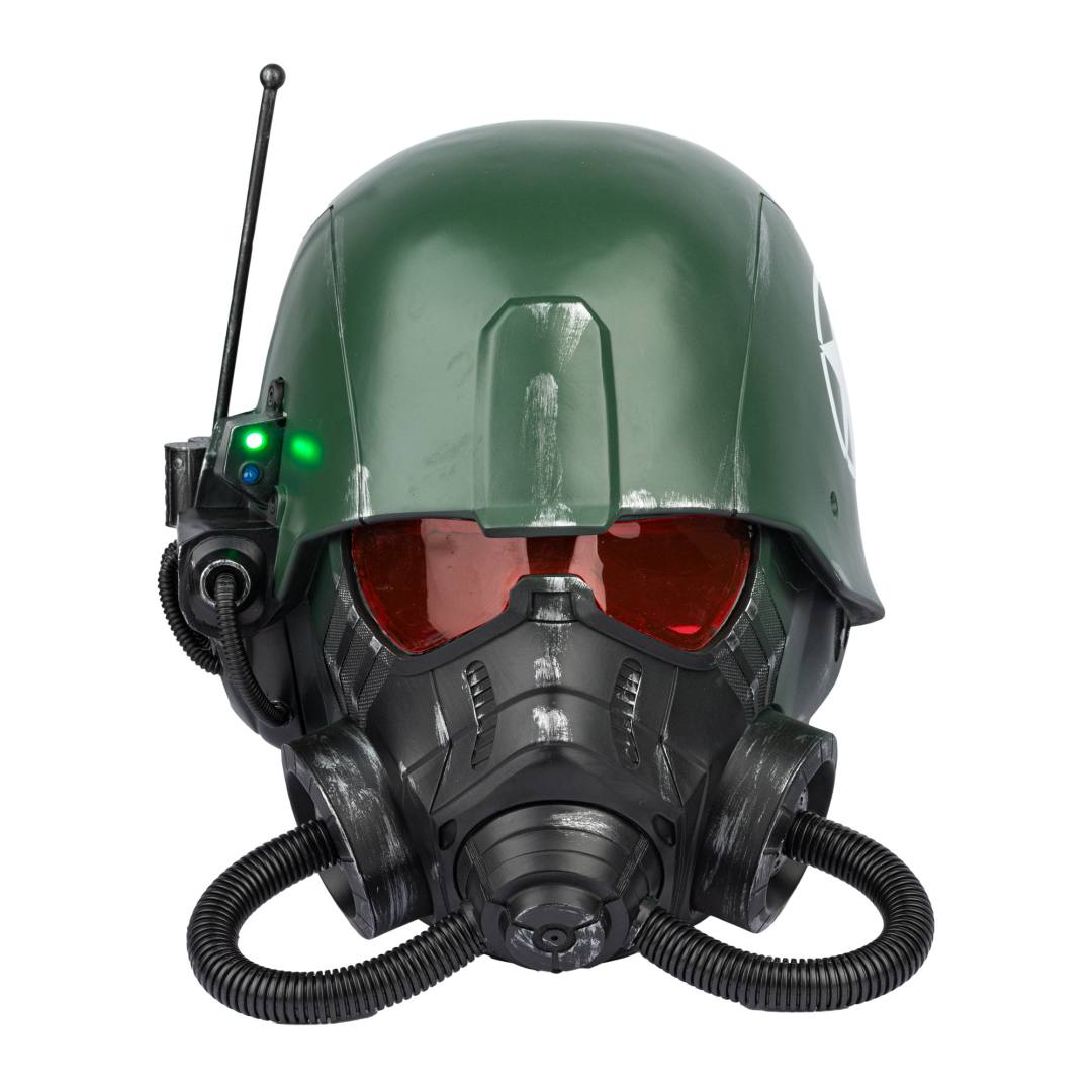 fallout gear NCR Elite Riot Gear Led Helmet - Fallout Replica Prop