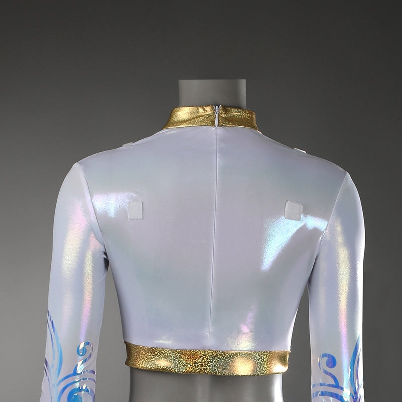 Xcoser K-Pop Demon Hunters Rumi Mira Zoey Stage Cosplay Musicial Costume Upgraded White