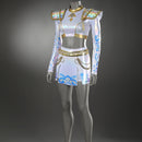 Xcoser K-Pop Demon Hunters Rumi Mira Zoey Stage Cosplay Musicial Costume Upgraded White