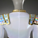 Xcoser K-Pop Demon Hunters Rumi Mira Zoey Stage Cosplay Musicial Costume Upgraded White