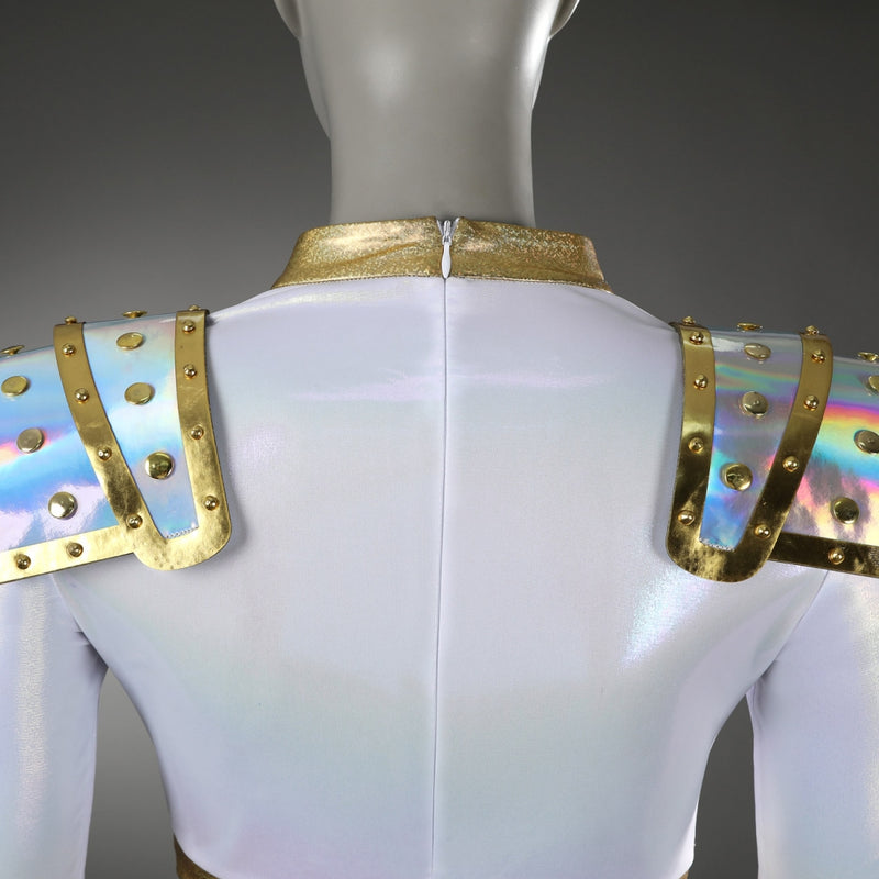 Xcoser K-Pop Demon Hunters Rumi Mira Zoey Stage Cosplay Musicial Costume Upgraded White