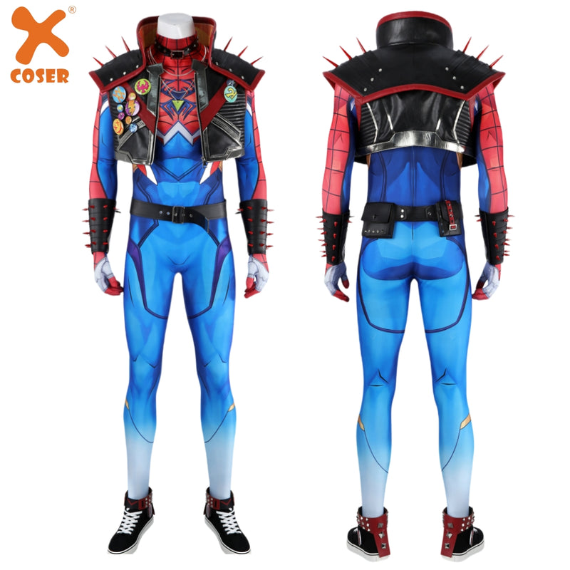 【New Arrival】Xcoser Marvel Rivals Spider-Man Punk 2099 Costume Jumpsuit Full Set