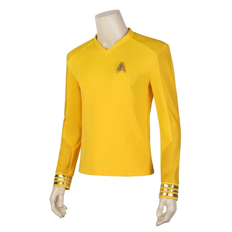 Xcoser Star Trek: Strange New Worlds Cosplay Starfleet Uniform & Badge Top Shirt