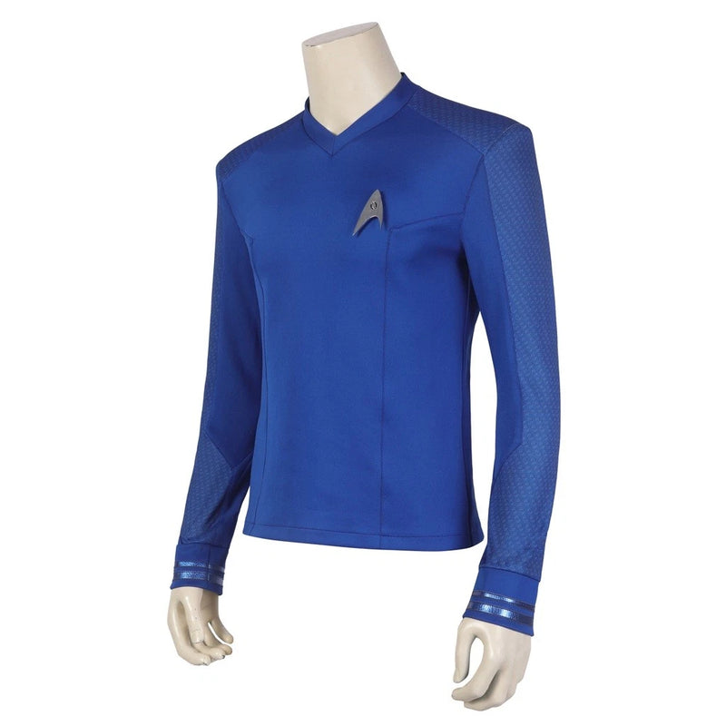 Xcoser Star Trek: Strange New Worlds Cosplay Starfleet Uniform & Badge Top Shirt