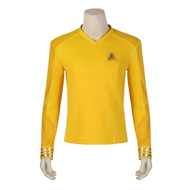 Xcoser Star Trek: Strange New Worlds Cosplay Starfleet Uniform & Badge Top Shirt