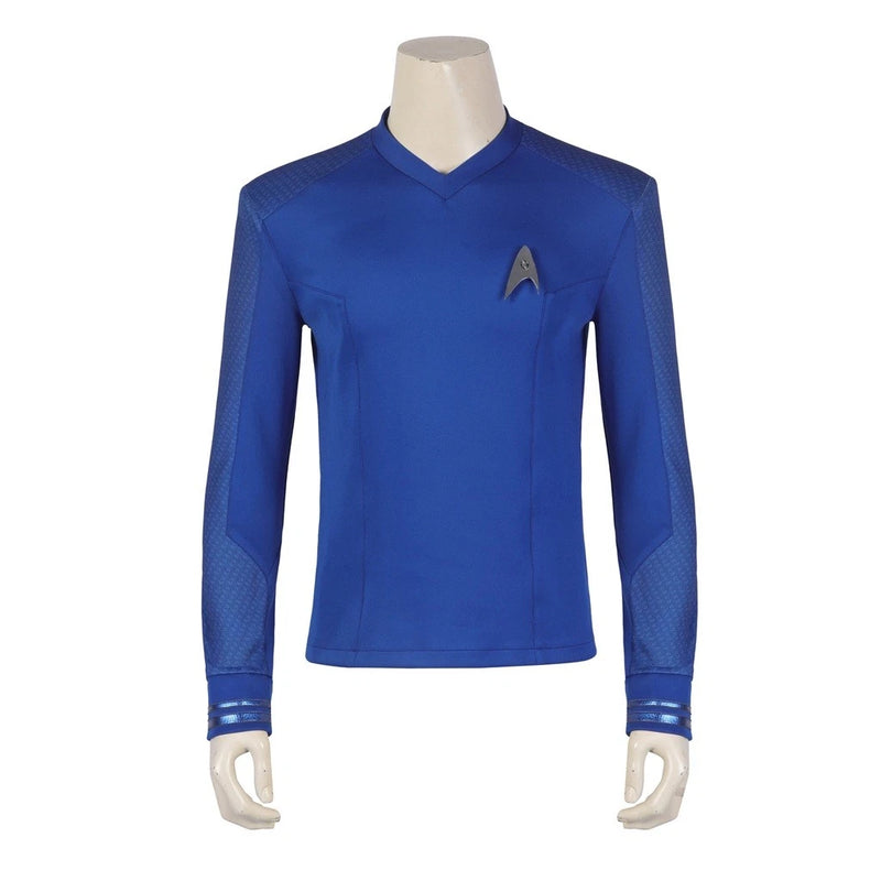 Xcoser Star Trek: Strange New Worlds Cosplay Starfleet Uniform & Badge Top Shirt