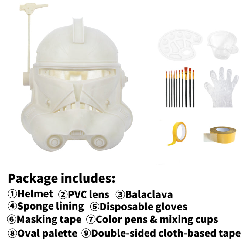 【New Arrival】Xcoser Star Wars:The Bad Batch Captain Rex TCW Phase II Unpainted Helmet Cosplay Resin DIY