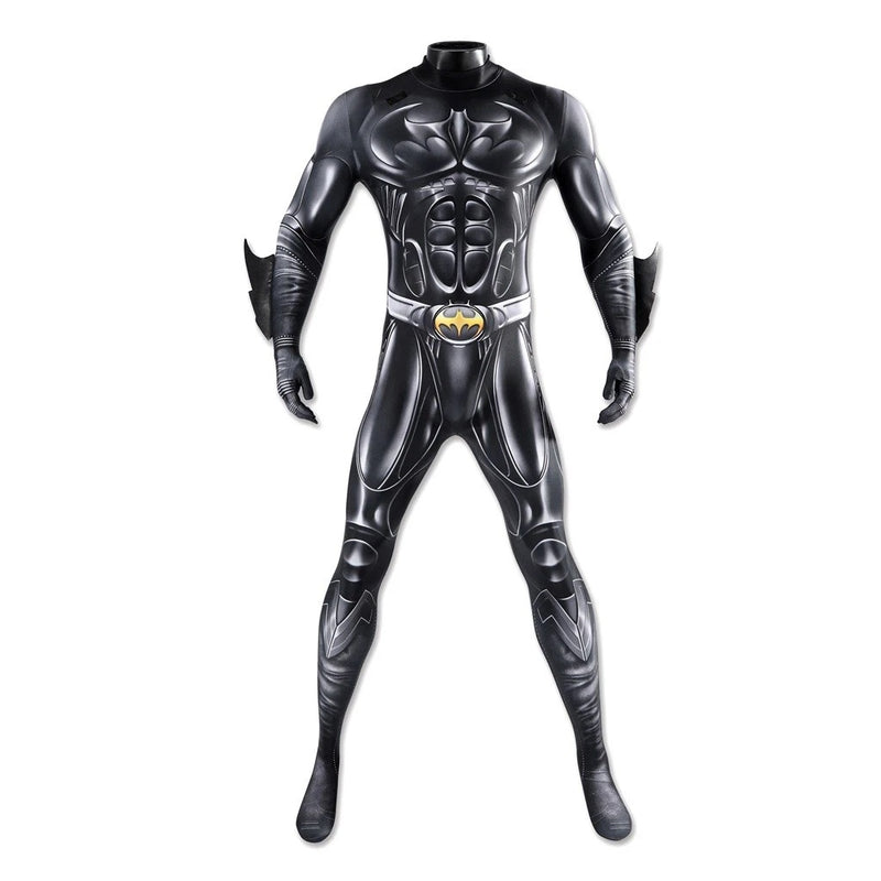 ✖️Batman Grey Green コンプレッション Batman Forever Bodysuit - Bruce Wayne Replica Jumpsuit - Adult Cos