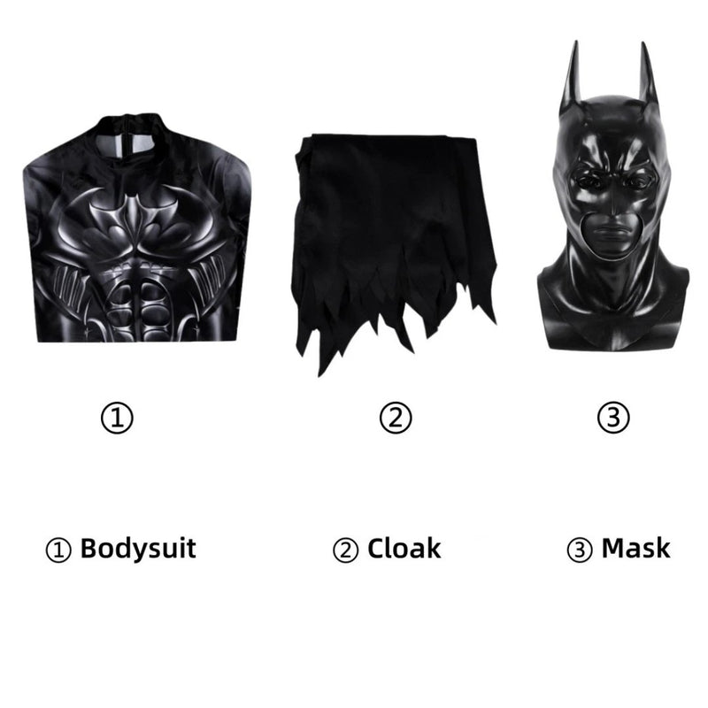 Batman Forever Bodysuit - Bruce Wayne Replica Jumpsuit - Adult Cos