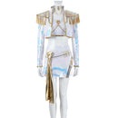 Xcoser K-Pop Demon Hunters Rumi Mira Zoey Stage Cosplay Musicial Costume Upgraded White