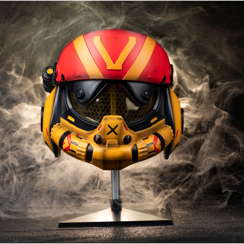 【New Arrival】Xcoser Titanfall 2 Viper Valkyrie Damaged Helmet Cosplay Props Resin Replicas