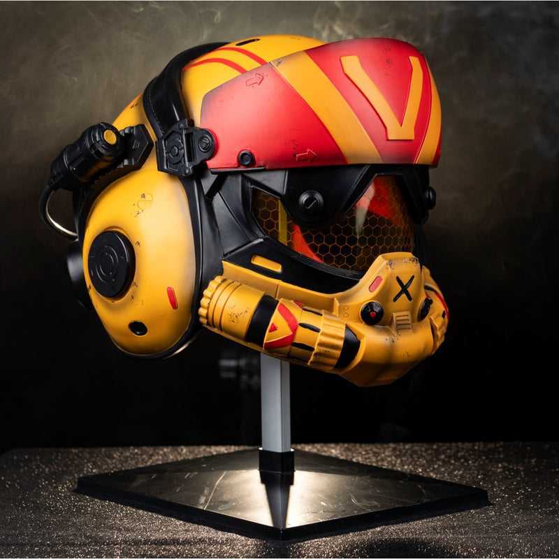 【New Arrival】Xcoser Titanfall 2 Viper Valkyrie Damaged Helmet Cosplay Props Resin Replicas