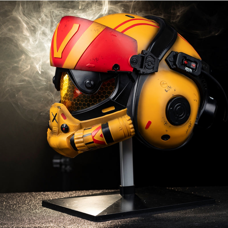 【New Arrival】Xcoser Titanfall 2 Viper Valkyrie Damaged Helmet Cosplay Props Resin Replicas