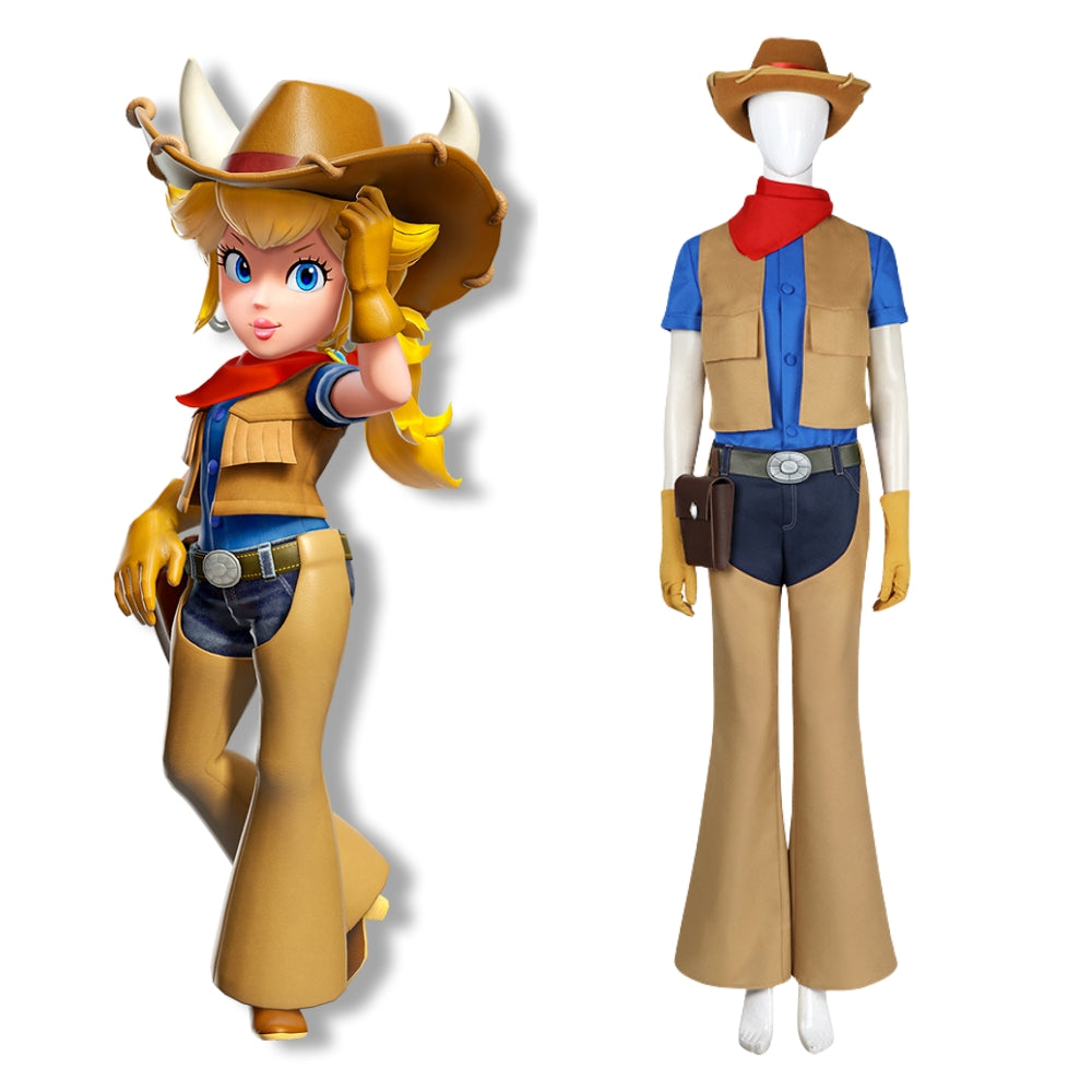 Cowgirl Peach Costume - Mario Princess Peach: Showtime Cos Replica Cowgirl Peach Costume - Mario Princess Peach: Showtime Cos Replica