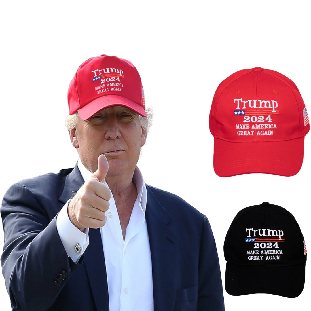 Red Donald Trump Ties For Men 2024 Donald Trump MAGA Hat - Embroidered ...