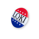 【 SPECIAL OFFERS 】Loki For President - Big 77mm Badge and Stickers Red with White Size 7.5cm ( FOR US ONLY ), - | Live up to each love | Costumes Top  brand | Worldwide Most chose  Xcoser - Star Wars - DC - Marvel 