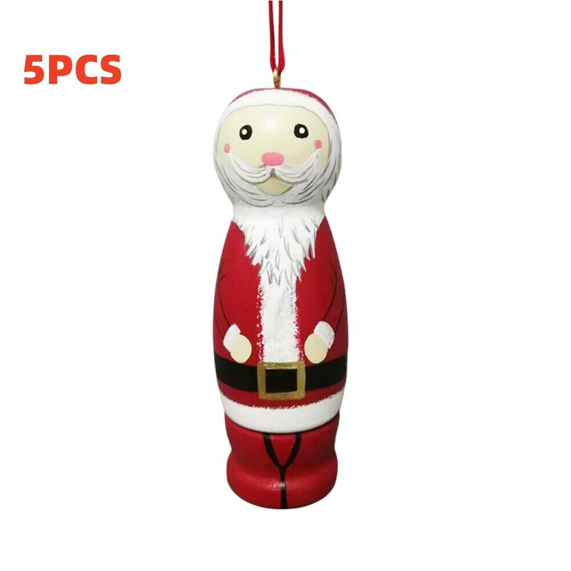 【New Arrival】Xcoser 2023 Funny Wood Santa Christmas Ornaments Xmas Tree Hanging Pendant Home Decors