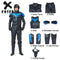 Xcoser Nightwing Cosplay Costumes Titans Season 2 Blue Suit CostumesS- Xcoser International Costume Ltd.